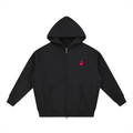 Shuffle's Oversized Boxy Hoodie - Black & Pink